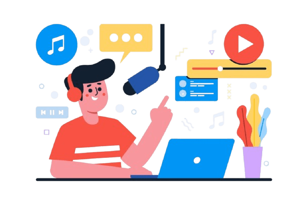 podcast-social-media-concept